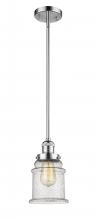 Innovations Lighting 201S-PC-G184 - Canton - 1 Light - 7 inch - Polished Chrome - Stem Hung - Mini Pendant