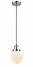 Innovations Lighting 201S-PN-G201-6 - Beacon - 1 Light - 6 inch - Polished Nickel - Stem Hung - Mini Pendant