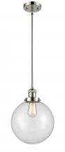 Innovations Lighting 201S-PN-G202-10 - Beacon - 1 Light - 10 inch - Polished Nickel - Stem Hung - Mini Pendant