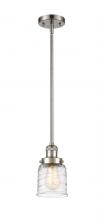 Innovations Lighting 201S-SN-G513 - Bell - 1 Light - 5 inch - Brushed Satin Nickel - Stem Hung - Mini Pendant