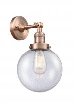 Innovations Lighting 203-AC-G204-8 - Beacon - 1 Light - 8 inch - Antique Copper - Sconce