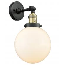 Innovations Lighting 203-BAB-G201-8 - Beacon - 1 Light - 8 inch - Black Antique Brass - Sconce