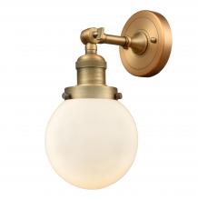 Innovations Lighting 203-BB-G201-6 - Beacon - 1 Light - 6 inch - Brushed Brass - Sconce