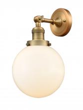 Innovations Lighting 203-BB-G201-8 - Beacon - 1 Light - 8 inch - Brushed Brass - Sconce