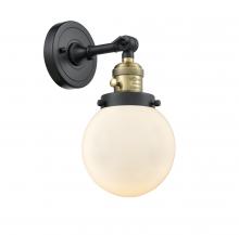 Innovations Lighting 203SW-BAB-G201-6 - Beacon - 1 Light - 6 inch - Black Antique Brass - Sconce