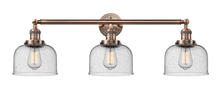Innovations Lighting 205-AC-G74 - Bell - 3 Light - 32 inch - Antique Copper - Bath Vanity Light