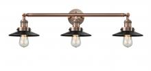 Innovations Lighting 205-AC-M6 - Railroad - 3 Light - 32 inch - Antique Copper - Bath Vanity Light