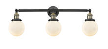 Innovations Lighting 205-BAB-G201-6 - Beacon - 3 Light - 30 inch - Black Antique Brass - Bath Vanity Light