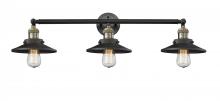 Innovations Lighting 205-BAB-M6 - Railroad - 3 Light - 32 inch - Black Antique Brass - Bath Vanity Light