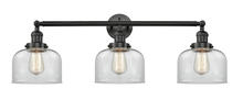 Innovations Lighting 205-BK-G72 - Bell - 3 Light - 32 inch - Matte Black - Bath Vanity Light