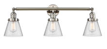 Innovations Lighting 205-PN-G64 - Cone - 3 Light - 30 inch - Polished Nickel - Bath Vanity Light