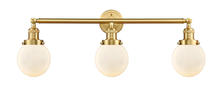 Innovations Lighting 205-SG-G201-6 - Beacon - 3 Light - 30 inch - Satin Gold - Bath Vanity Light