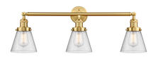 Innovations Lighting 205-SG-G64 - Cone - 3 Light - 30 inch - Satin Gold - Bath Vanity Light