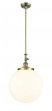 Innovations Lighting 206-AB-G201-14 - Beacon - 1 Light - 12 inch - Antique Brass - Stem Hung - Mini Pendant