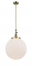 Innovations Lighting 206-AB-G201-16 - Beacon - 1 Light - 12 inch - Antique Brass - Stem Hung - Mini Pendant
