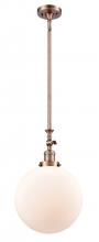 Innovations Lighting 206-AC-G201-12 - Beacon - 1 Light - 12 inch - Antique Copper - Stem Hung - Mini Pendant