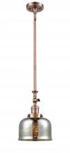  206-AC-G78 - Bell - 1 Light - 8 inch - Antique Copper - Stem Hung - Mini Pendant