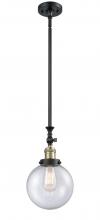Innovations Lighting 206-BAB-G204-8 - Beacon - 1 Light - 8 inch - Black Antique Brass - Stem Hung - Mini Pendant
