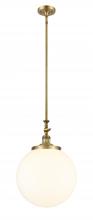 Innovations Lighting 206-BB-G201-14 - Beacon - 1 Light - 12 inch - Brushed Brass - Stem Hung - Mini Pendant