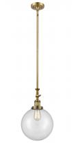 Innovations Lighting 206-BB-G202-10 - Beacon - 1 Light - 10 inch - Brushed Brass - Stem Hung - Mini Pendant