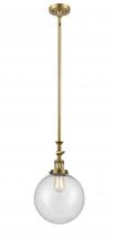 Innovations Lighting 206-BB-G204-10 - Beacon - 1 Light - 10 inch - Brushed Brass - Stem Hung - Mini Pendant