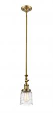 Innovations Lighting 206-BB-G513 - Bell - 1 Light - 5 inch - Brushed Brass - Stem Hung - Mini Pendant