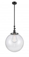 Innovations Lighting 206-BK-G204-16 - Beacon - 1 Light - 12 inch - Matte Black - Stem Hung - Mini Pendant