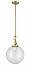 Innovations Lighting 206-SG-G202-12 - Beacon - 1 Light - 12 inch - Satin Gold - Stem Hung - Mini Pendant
