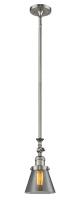 Innovations Lighting 206-SN-G63 - Cone - 1 Light - 6 inch - Brushed Satin Nickel - Stem Hung - Mini Pendant