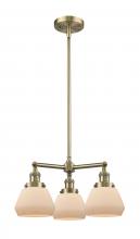 Innovations Lighting 207-AB-G171 - Fulton - 3 Light - 22 inch - Antique Brass - Stem Hung - Chandelier