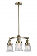 Innovations Lighting 207-AB-G184S - Canton - 3 Light - 18 inch - Antique Brass - Stem Hung - Chandelier