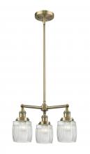 Innovations Lighting 207-AB-G302 - Colton - 3 Light - 18 inch - Antique Brass - Stem Hung - Chandelier