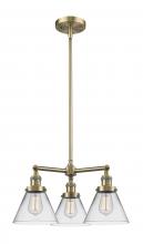 Innovations Lighting 207-AB-G42 - Cone - 3 Light - 22 inch - Antique Brass - Stem Hung - Chandelier