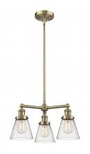 Innovations Lighting 207-AB-G64 - Cone - 3 Light - 19 inch - Antique Brass - Stem Hung - Chandelier