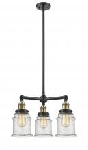 Innovations Lighting 207-BAB-G184 - Canton - 3 Light - 18 inch - Black Antique Brass - Stem Hung - Chandelier