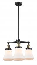 Innovations Lighting 207-BAB-G191 - Bellmont - 3 Light - 18 inch - Black Antique Brass - Stem Hung - Chandelier