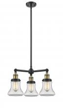 Innovations Lighting 207-BAB-G192 - Bellmont - 3 Light - 18 inch - Black Antique Brass - Stem Hung - Chandelier