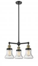 Innovations Lighting 207-BAB-G194 - Bellmont - 3 Light - 18 inch - Black Antique Brass - Stem Hung - Chandelier