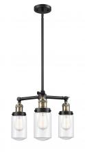 Innovations Lighting 207-BAB-G312 - Dover - 3 Light - 17 inch - Black Antique Brass - Stem Hung - Chandelier