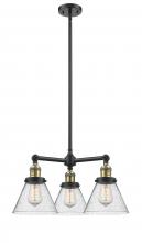 Innovations Lighting 207-BAB-G44 - Cone - 3 Light - 22 inch - Black Antique Brass - Stem Hung - Chandelier