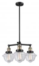 Innovations Lighting 207-BAB-G532 - Oxford - 3 Light - 20 inch - Black Antique Brass - Stem Hung - Chandelier