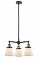 Innovations Lighting 207-BAB-G61 - Cone - 3 Light - 19 inch - Black Antique Brass - Stem Hung - Chandelier