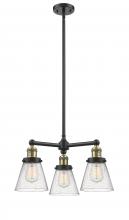 Innovations Lighting 207-BAB-G64 - Cone - 3 Light - 19 inch - Black Antique Brass - Stem Hung - Chandelier