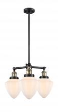 Innovations Lighting 207-BAB-G661-7 - Bullet - 3 Light - 20 inch - Black Antique Brass - Stem Hung - Chandelier