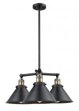 Innovations Lighting 207-BAB-M10 - Briarcliff - 3 Light - 24 inch - Black Antique Brass - Stem Hung - Chandelier