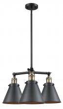 Innovations Lighting 207-BAB-M13-BK - Appalachian - 3 Light - 21 inch - Black Antique Brass - Stem Hung - Chandelier