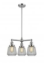 Innovations Lighting 207-PC-G142 - Chatham - 3 Light - 24 inch - Polished Chrome - Stem Hung - Chandelier