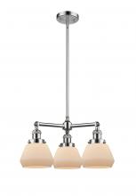 Innovations Lighting 207-PC-G171 - Fulton - 3 Light - 22 inch - Polished Chrome - Stem Hung - Chandelier