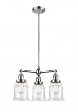 Innovations Lighting 207-PC-G182 - Canton - 3 Light - 18 inch - Polished Chrome - Stem Hung - Chandelier