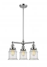 Innovations Lighting 207-PC-G184 - Canton - 3 Light - 18 inch - Polished Chrome - Stem Hung - Chandelier